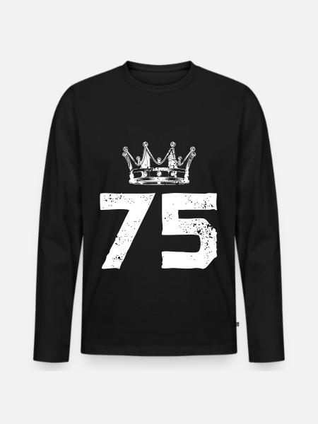75 Couronne numérique - T-shirt manches longues Premium bio Homme - noir