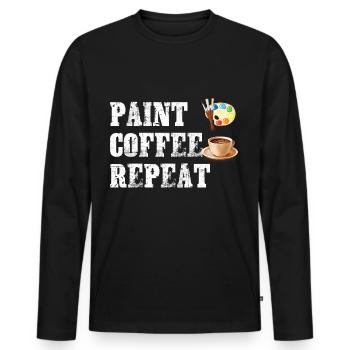 Maler und Lackierer, der Beste und Nervigste Beruf - Männer Premium Bio Langarmshirt - Schwarz - Vorne - Nico (187cm)