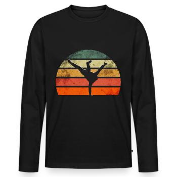 Breakdancing Breakdance Tanzen - Männer Premium Bio Langarmshirt - Schwarz - Vorne - Nico (187cm)