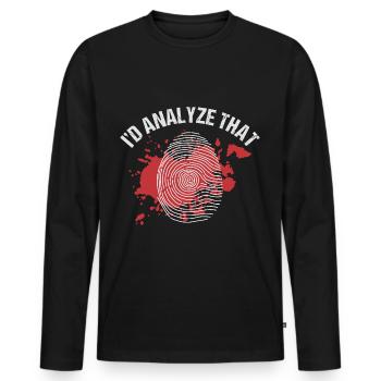 Forensic Scientist Forensic Forensic Science - Men's Premium Organic Long Sleeve Shirt - black - Front - Nico (187cm)