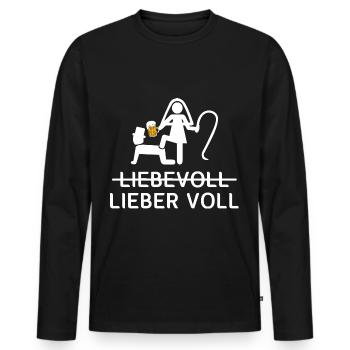 Lovingly Prefer Full Groups - Men's Premium Organic Long Sleeve Shirt - black - Front - Nico (187cm)