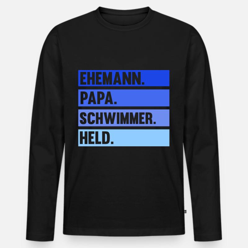 Schullehrer Lehrer - Männer Premium Bio Langarmshirt - Schwarz