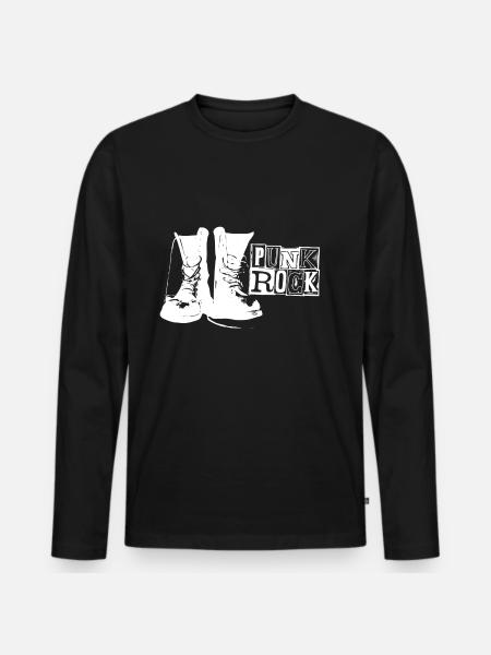 PunkRock - Männer Premium Bio Langarmshirt - Schwarz