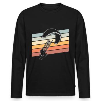 Kitesurfer Kiteboard Kitesurfen Kitesurf - Männer Premium Bio Langarmshirt - Schwarz - Vorne - Nico (187cm)