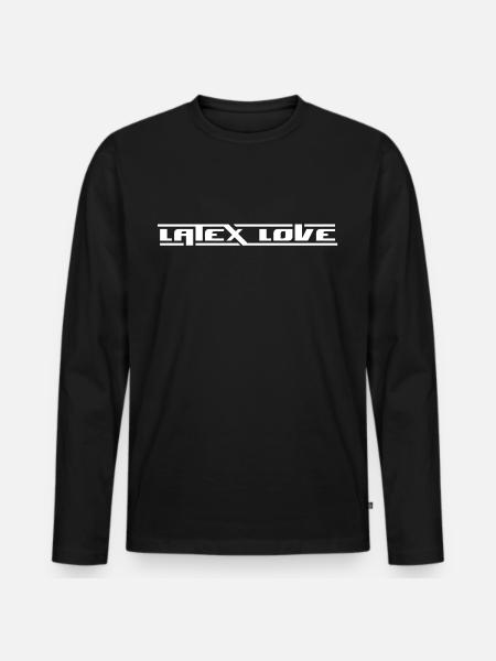Font Design "Latex Love" - Men's Premium Organic Long Sleeve Shirt - black