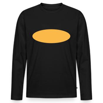 Oval Circle Symbols - Men's Premium Organic Long Sleeve Shirt - black - Front - Nico (187cm)