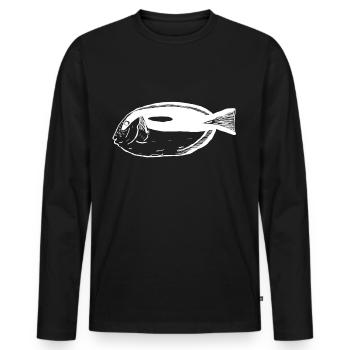 Pallets surgeonfish white - Men's Premium Organic Long Sleeve Shirt - black - Front - Nico (187cm)