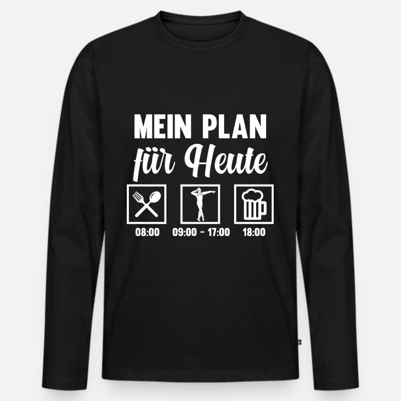 Tänzer Stepptanz - Männer Premium Bio Langarmshirt - Schwarz