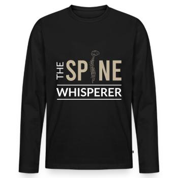 physiotherapy - Men's Premium Organic Long Sleeve Shirt - black - Front - Nico (187cm)