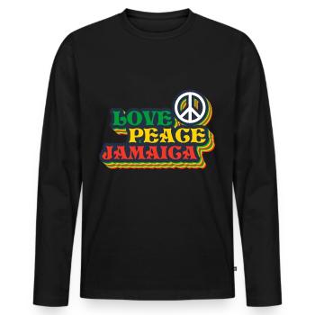 Jamaica Love Jamaica Holidays - T-shirt manches longues Premium bio Homme - noir - Devant - Nico (187cm)