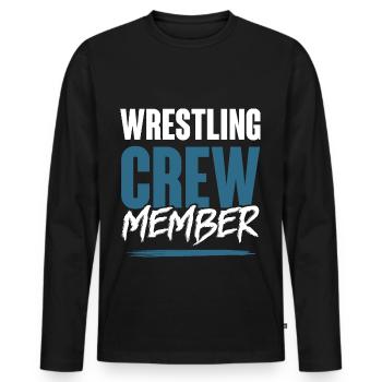 Wrestling Crew - Männer Premium Bio Langarmshirt - Schwarz - Vorne - Nico (187cm)