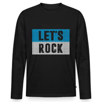 Rock and Roll Music Rock - Men's Premium Organic Long Sleeve Shirt - black - Front - Nico (187cm)