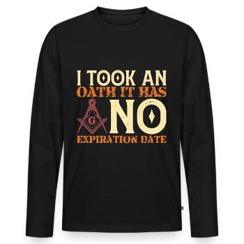 Freimaurer Winkel & Zirkel FREEMASON Prince Hall - Männer Premium Bio Langarmshirt - Schwarz - Vorne - Nico (187cm)