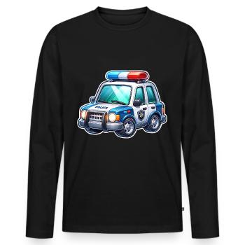 Polizei - Männer Premium Bio Langarmshirt - Schwarz - Vorne - Nico (187cm)