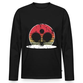 Table tennis - Men's Premium Organic Long Sleeve Shirt - black - Front - Nico (187cm)