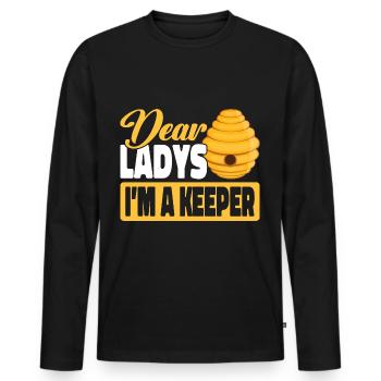 Beekeepers Bees Honey bees Beekeeping - Men's Premium Organic Long Sleeve Shirt - black - Front - Nico (187cm)