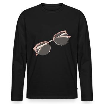 Lunettes Symbole Boho - T-shirt manches longues Premium bio Homme - noir - Devant - Nico (187cm)