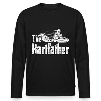 The Kartfather Kart racing & Kartfahrer Motorsport - Men's Premium Organic Long Sleeve Shirt - black - Front - Nico (187cm)