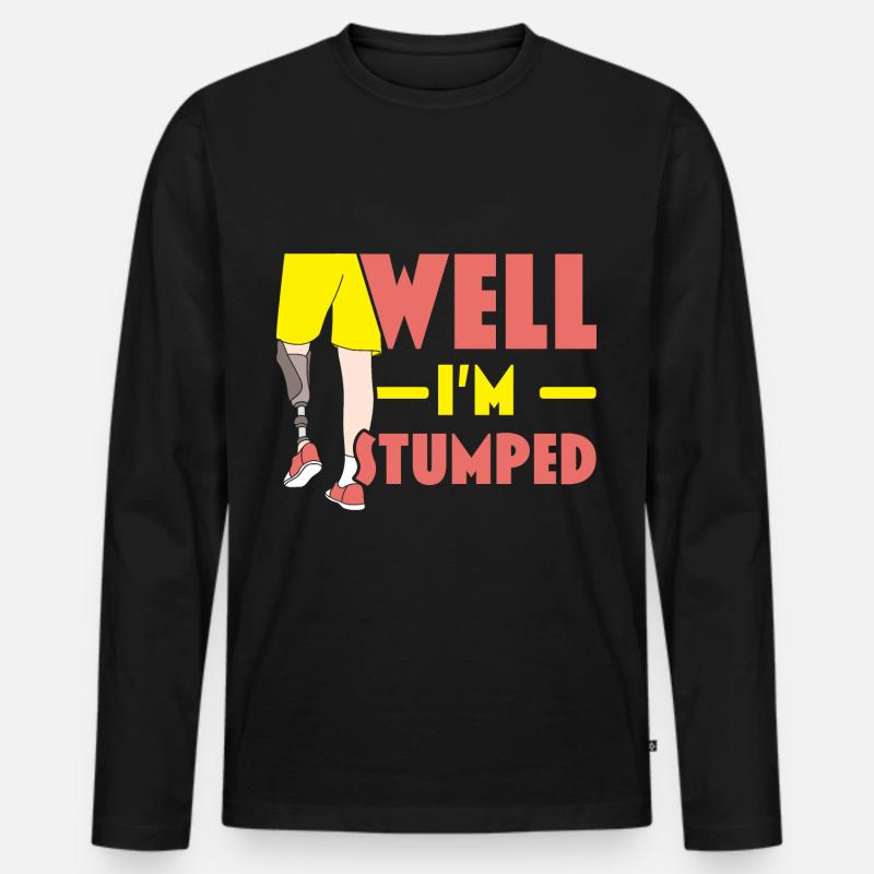 Ich bin ratlos Amputierte Amputierte Chirurgie - Männer Premium Bio Langarmshirt - Schwarz