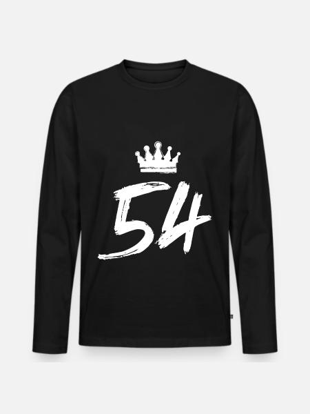 54 Number crown - Men's Premium Organic Long Sleeve Shirt - black