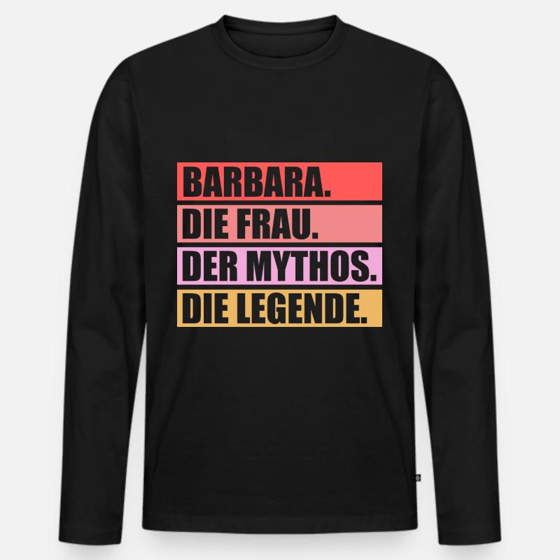 Barbara - Männer Premium Bio Langarmshirt - Schwarz