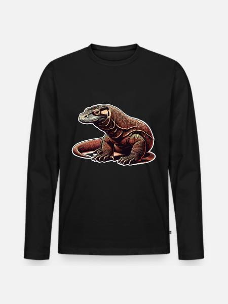Komodo Dragon - Men's Premium Organic Long Sleeve Shirt - black