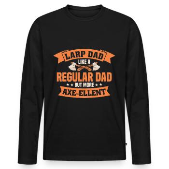 LARP live-action role-playing game - Men's Premium Organic Long Sleeve Shirt - black - Front - Nico (187cm)