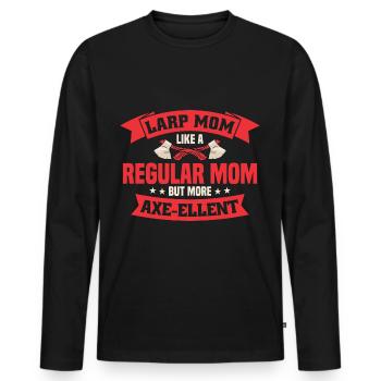 LARP live-action role-playing game - Men's Premium Organic Long Sleeve Shirt - black - Front - Nico (187cm)