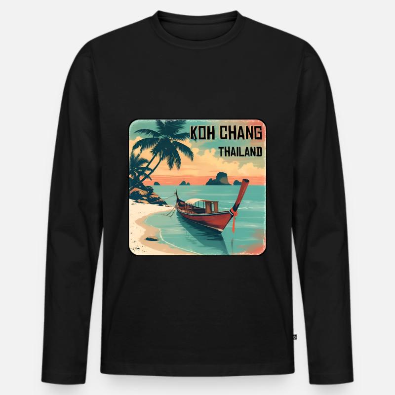 Koh Chang - T-shirt manches longues Premium bio Homme - noir