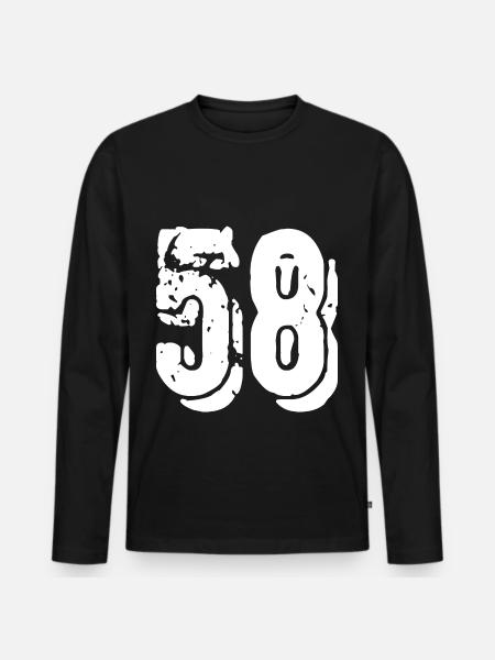 58 number jersey - Men's Premium Organic Long Sleeve Shirt - black