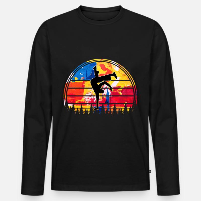 Capoeira Stolz - Männer Premium Bio Langarmshirt - Schwarz