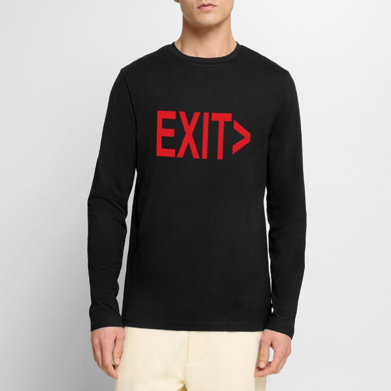 Exit / Exit / Emergency Exit Men's Premium Organic Long Sleeve Shirt