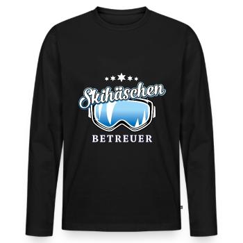Skihasen Betreuer lustig Snowboard Geschenk Bunny - Männer Premium Bio Langarmshirt - Schwarz - Vorne - Nico (187cm)