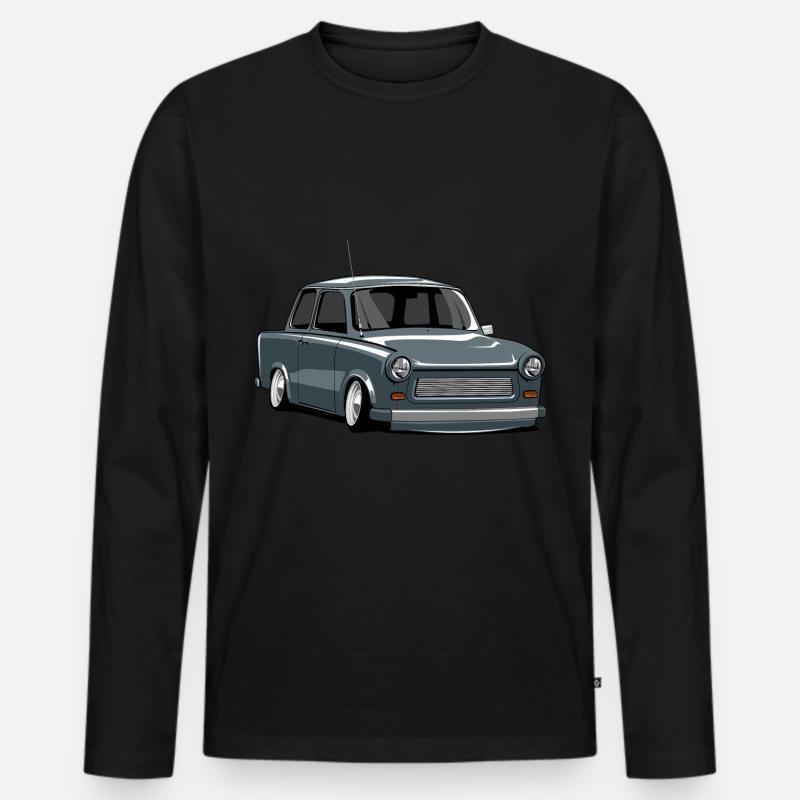 Low Pappe - Männer Premium Bio Langarmshirt - Schwarz