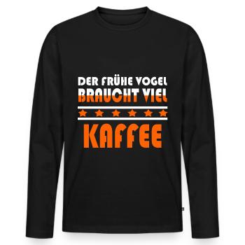 German5 - Männer Premium Bio Langarmshirt - Schwarz - Vorne - Nico (187cm)
