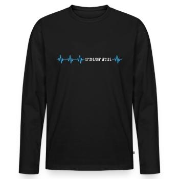 Hanseatic City of Hamburg Elbe paradise Alsterwasser - Men's Premium Organic Long Sleeve Shirt - black - Front - Nico (187cm)