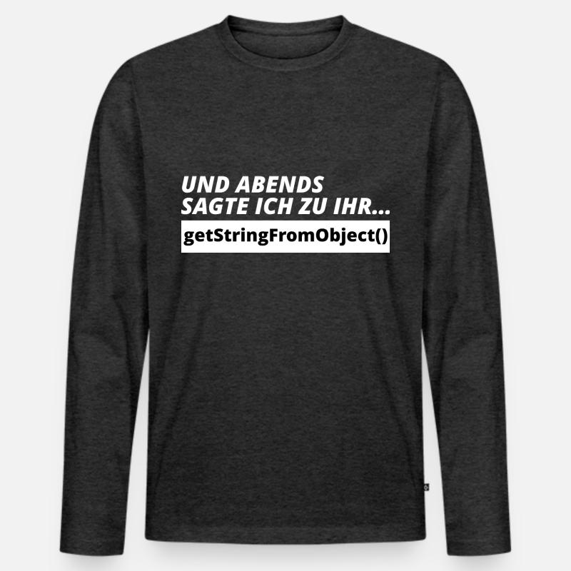 Programmierer Witz Admin Informatiker Spruch Männer Premium Bio Langarmshirt