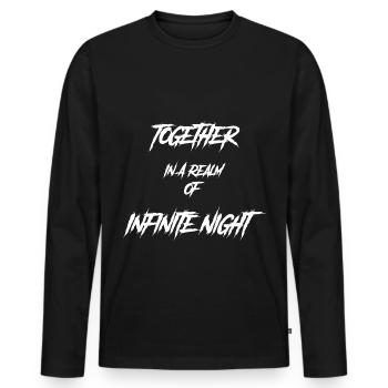 Goth ensemble dans un royaume de la nuit infinie - T-shirt manches longues Premium bio Homme - noir - Devant - Nico (187cm)