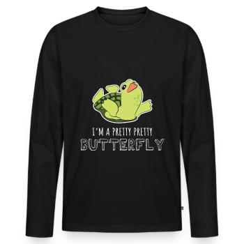 Cute Funny Turtle Sea Turtles Gift Turtle Lover - Men's Premium Organic Long Sleeve Shirt - black - Front - Nico (187cm)