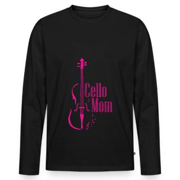 Cello Mom Cellist Geschenkidee Cello Player Mutter - Männer Premium Bio Langarmshirt - Schwarz - Vorne - Nico (187cm)