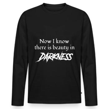 Gothic lovers Now I know that it - Men's Premium Organic Long Sleeve Shirt - black - Front - Nico (187cm)