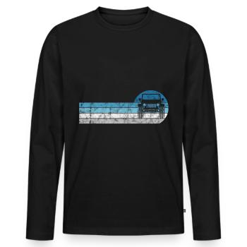Off-road vehicle 4wd 4x4 AWD 4wheeler gift offroad - Men's Premium Organic Long Sleeve Shirt - black - Front - Nico (187cm)