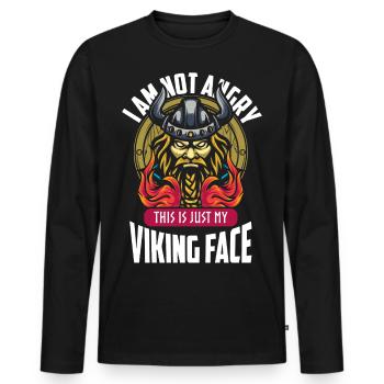 Valhalla Thor Warrior - Men's Premium Organic Long Sleeve Shirt - black - Front - Nico (187cm)