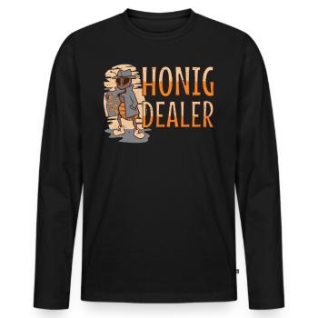 Honigbiene Honig Dealer Imkerei Bienenzüchter - Männer Premium Bio Langarmshirt - Schwarz - Vorne - Nico (187cm)