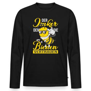 Imker dem die Bienen vertrauen Nektar Bienen Fan - Männer Premium Bio Langarmshirt - Schwarz - Vorne - Nico (187cm)