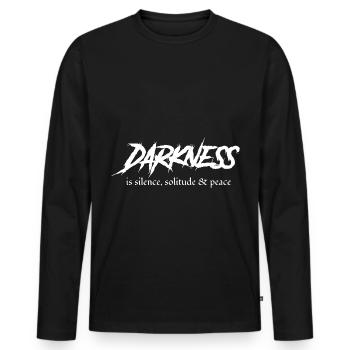Gothic Lover Darkness Is Silence, Solitude And - Men's Premium Organic Long Sleeve Shirt - black - Front - Nico (187cm)