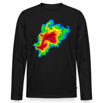 Joplin Superzelle, Tornado, Radar, Sturmjäger - Männer Premium Bio Langarmshirt - Schwarz - Vorne - Nico (187cm)