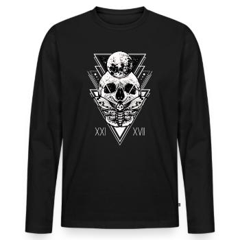 Occult Witchcraft | Sacred Geometry - Men's Premium Organic Long Sleeve Shirt - black - Front - Nico (187cm)