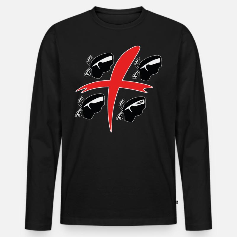 4 Mori Stil 2.0 - Männer Premium Bio Langarmshirt - Schwarz