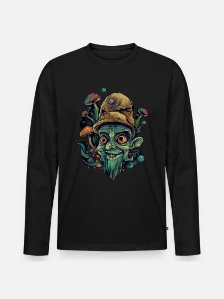 Bouffon Trippy - T-shirt manches longues Premium bio Homme - noir